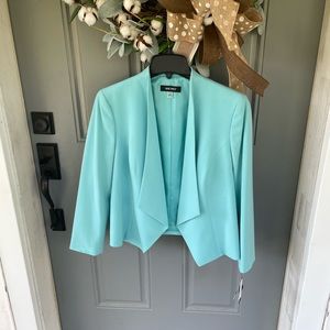 Turquoise short jacket. Size 6. Brand new